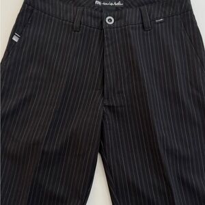 Travis Mathew Black Pinstripe Hybrid Shorts
